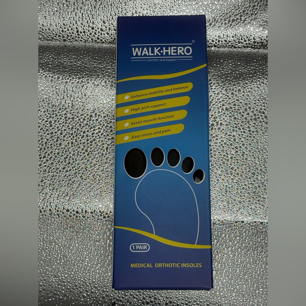 Walk Hero Medical Orthotic Insoles Men’s Size 5-5.5 or Women’s Size 7-7.5